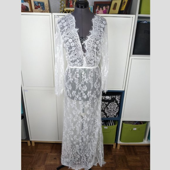 white lace vintage dress